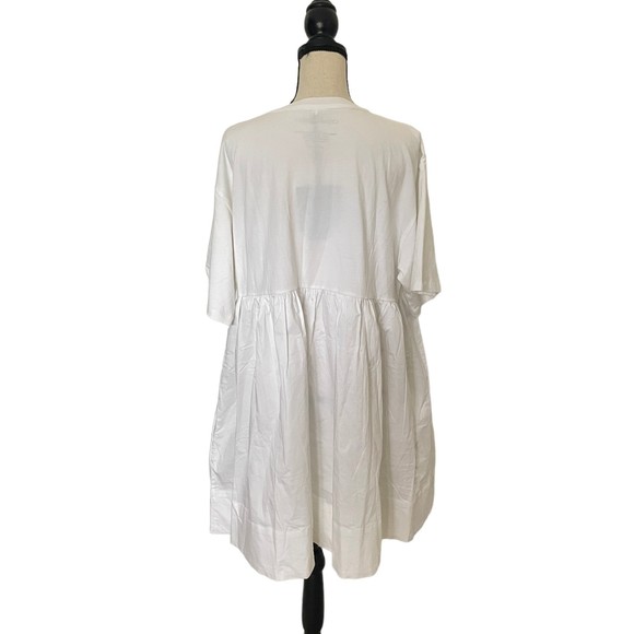 CYNTHIA ROWLEY WHITE BREE COMBO T SHIRT DRESS MEDIUM NEW NWT - Picture 9 of 11